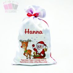 Télapó rénszarvassal egyedi neves mikulás zsák unnep ajandek mikulas fenykepes rudolf  Télapó rénszarvassal egyedi neves mikulás zsák unnep ajandek mikulas fenykepes rudolf