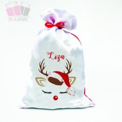 rénszarvas mintás egyedi neves mikulás zsák fenykepes ajandek karacsony unnep christmas santa claus  rénszarvas mintás egyedi neves mikulás zsák fenykepes ajandek karacsony unnep christmas santa claus