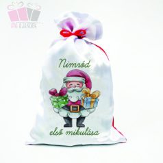 Télapó mintás egyedi neves mikulás zsák fenykepes ajandek karacsony unnep christmas fenyő Télapó mintás egyedi neves mikulás zsák fenykepes ajandek karacsony unnep christmas fenyő