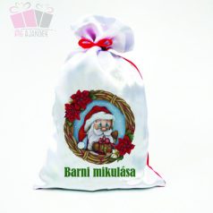 Télapó mintás egyedi neves mikulás zsák fenykepes ajandek karacsony unnep christmas fenyő Télapó mintás egyedi neves mikulás zsák fenykepes ajandek karacsony unnep christmas fenyő