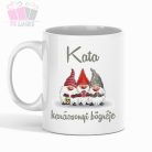 Karácsonyi bögre-mano minta bagoly christmas keramia bogre mug 