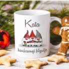 Karácsonyi bögre-mano minta bagoly christmas keramia bogre mug 