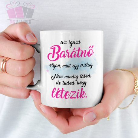 Barátnős egyedi neves kerámia bögre választható karakterekkel barátság best friends bff legjobb bará
