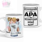 Apa karakter mug white egyedi neves kerámia bögre daddy kids csalad famili best kave tea