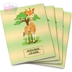 Zsiráf mintás egyedi neves tornazsák iskola füzetrboritó school sport cuki giraffe animals dzsungel