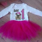 egyedi-neves-születésnapi-kutya-body-szülinap-birthday-egyedi-fotos-ajándék mopsz állat szives pink