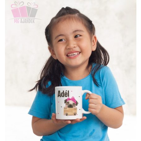  mopsz mintas egyedi neves cool bögre kutyas kutyus allat csajos sziv feliratos szuletesnap nevnap a