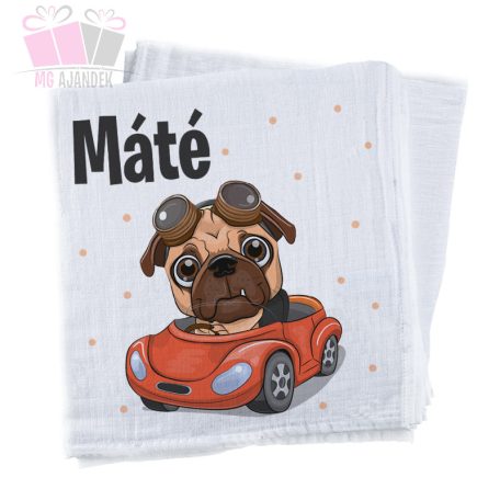 egyedi-neves-pelenka-cuki mopsz kutya allat-feliratos textilpelenka-kifogo