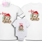 Karácsonyi családi szett- lajhár baby mikulás xmas unnep karacsony christmas csaladi polo