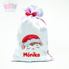 lajhar mintás egyedi neves mikulás zsák fenykepes ajandek karacsony unnep christmas santa claus  lajhar mintás egyedi neves mikulás zsák fenykepes ajandek karacsony unnep christmas santa claus