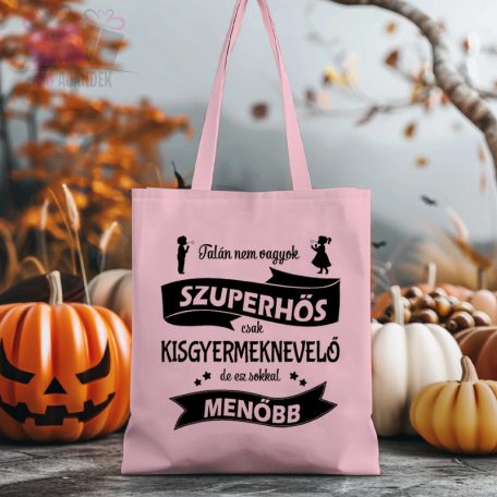 egyedi feliratos neves szoveg taska vaszonszatyor bolcsode ajandek best hero szuperhos felugyelo