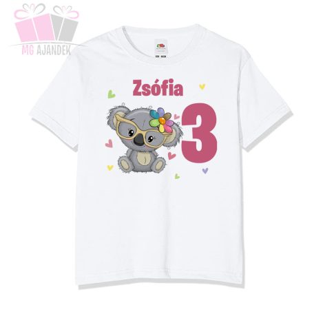 egyedi-neves-szülinapi állatos macis medves-body-harom-éves-lettem-birthday-ajándek-bear