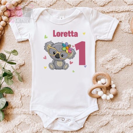 egyedi-neves-szülinapi állatos macis medves-body-harom-éves-lettem-birthday-ajándek-bear