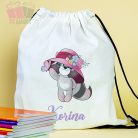 mosomedves mintás füzetborító egyedi neves feliratos iskola suli osztaly cartoon rajzfilm állatos