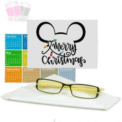 Karácsonyi szemüvegtörlő mouse mintás egyedi feliratos neves christmas karacsonyi ajandek minta