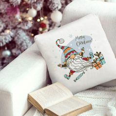 Manó mintás egyedi neves karácsonyi párna christmas fenykepes ajandek unnep ajandek