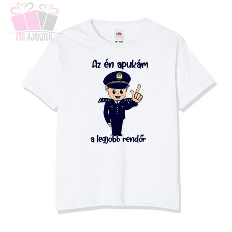 egyedi feliratos vicces humoros fenykepes fotos neves pamut body polo apukam rendőr zsaru police