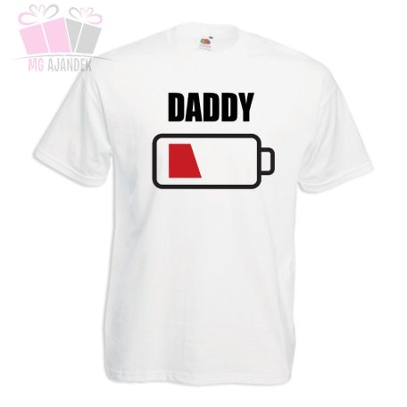 Merülő akkumulátor póló apukáknak merülő aksis póló apák napi póló daddy apuka 
