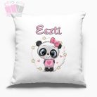 Díszpárna cuki panda mintával, névvel egyedi neves ajandek pandas macis pillow animals allatos