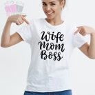 egyedi mintaju pamut felnőtt feliratos fenyképes vicces humoros menyasszony feleség főnök