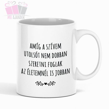Egyedi fényképes bögre idezet szerelem mr mrs valentin nap eskuvo