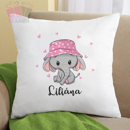 Díszpárna cuki elegántos mintával, névvel egyedi neves ajandek dumbo pillow animals allatos