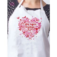 A világ legjobb anyukája feliratos szív mintás kötény