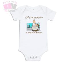 egyedi feliratos pamut gyermek body polo legjobb apa best daddy hentes rendor szerelo focista fotos