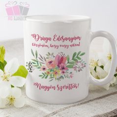 egyedi feliratos keramia bogre virág flowers mom kids mothers day mug anyak nap ajandek