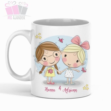 Egyedi fényképes bögre idezet baratnő best friends mug neves csillag létezik