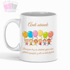 búcsúszóra üt az óra pedagógus napi ajandek kerámia bögre egyedi neved white mug tanar lufi ballagas