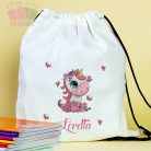 Unikornisos egyedi neves tornazsák iskola sport unikornis rajzfilm cartoon egyszarvú