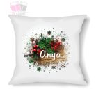 Karácsonyi párna -tábla dísz ünnep mintas egyedi neves párna ajandek christmas feliratos fenykepes 