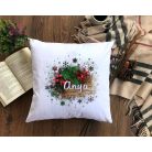 Karácsonyi párna -tábla dísz ünnep mintas egyedi neves párna ajandek christmas feliratos fenykepes 