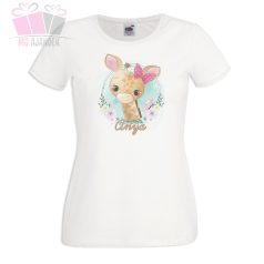 zsiráf mintás egyedi neves body/ póló