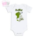 egyedi születésnapi póló feliratos éves lettem dino_mintás_body_saját_névvel-adatok birthday tshirt 