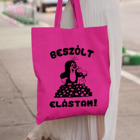 beszólt elástam egyedi minta kisvakond vászonszatyor vásárlás táska fényképes