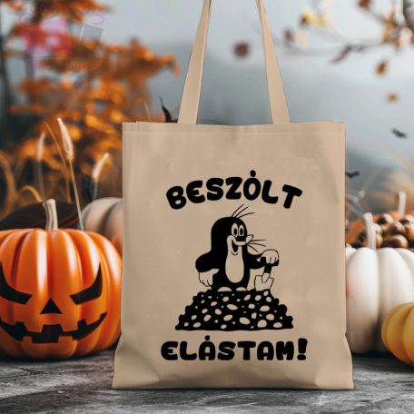 beszólt elástam egyedi minta kisvakond vászonszatyor vásárlás táska fényképes