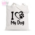 egyedi mintás szatyor bevásárlás i love my dog cat kutya macska szerelem allat animals kedvenc 
