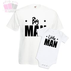 little big man apa fia szett-  szett gyerek apa fia daddy son kids csaladi polo