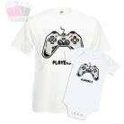 players controller games ps apa fia szett-  szett gyerek apa fia daddy son kids csaladi polo