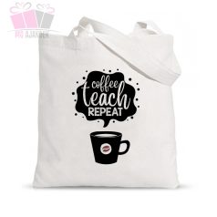 coffee teach repeat egyedi minta kisvakond vászonszatyor vásárlás táska fényképes