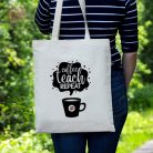coffee teach repeat egyedi minta kisvakond vászonszatyor vásárlás táska fényképes