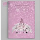 Unikornis egyedi neves füzetborító pink iskola suli cartoon rajzfilm egyszarvú