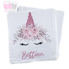 unikornis mintas feliratos egyedi neves szöveges ajandek textilpelenka szuletes baby born egyszarvu 