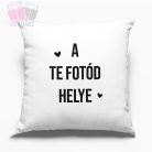 Díszpárna saját fotóval - felirattal 