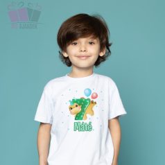 egyedi-neves-szülinapi állatos dinoszaurusz-body-egy-éves-lettem-birthday-ajándek-bear