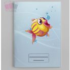 halacska mintás füzetborító egyedi neves feliratos iskola suli osztaly cartoon rajzfilm buborék