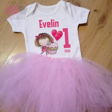 egyedi-neves-szülinapi kislány muffin sütis cakebody-bagoly-egy-éves-lettem-birthday-ajándek-owl