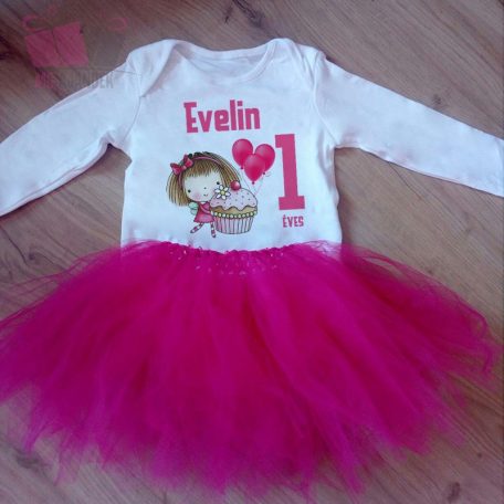 egyedi-neves-szülinapi kislány muffin sütis cakebody-bagoly-egy-éves-lettem-birthday-ajándek-owl
